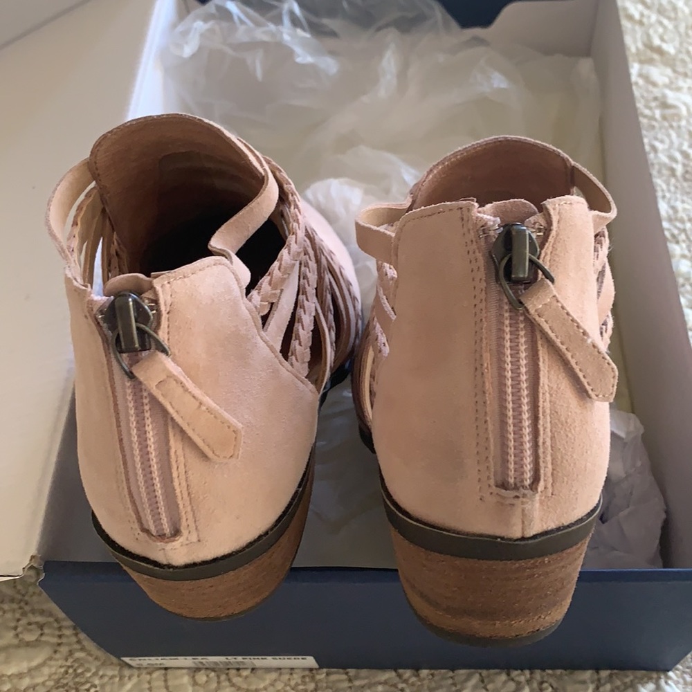 CASLON Pink Suede Booties - Picture 5 of 11